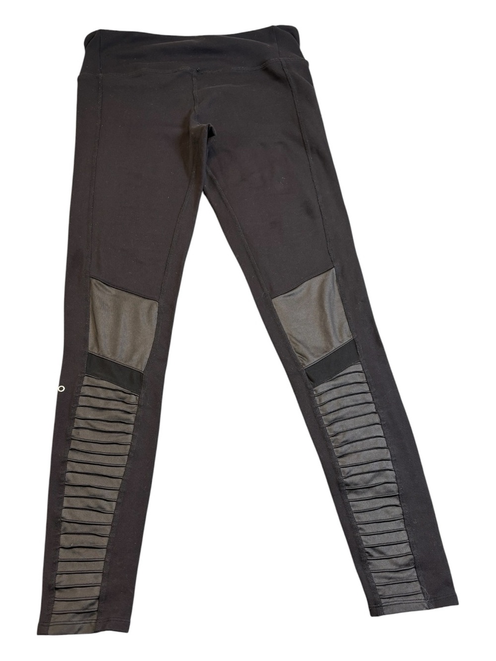 🖤 ALO Yoga Moto Leggings Black Mixed Media Mesh Size M GUC